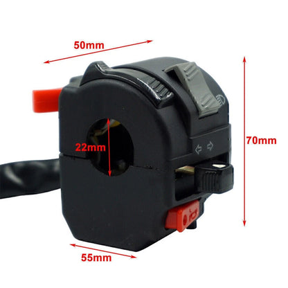 1 Pcs 7/8" 22MM Handlebar Horn Button Turn Signal Fog Light Controller Switch
