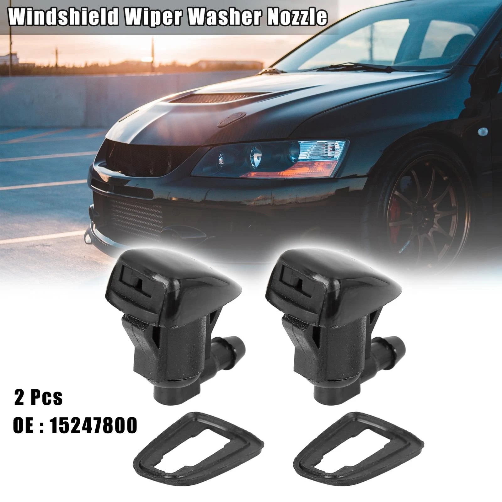 2pcs Windshield Washer Nozzle Replacement for GMC Acadia and Chevrolet Traverse (2013–2019)