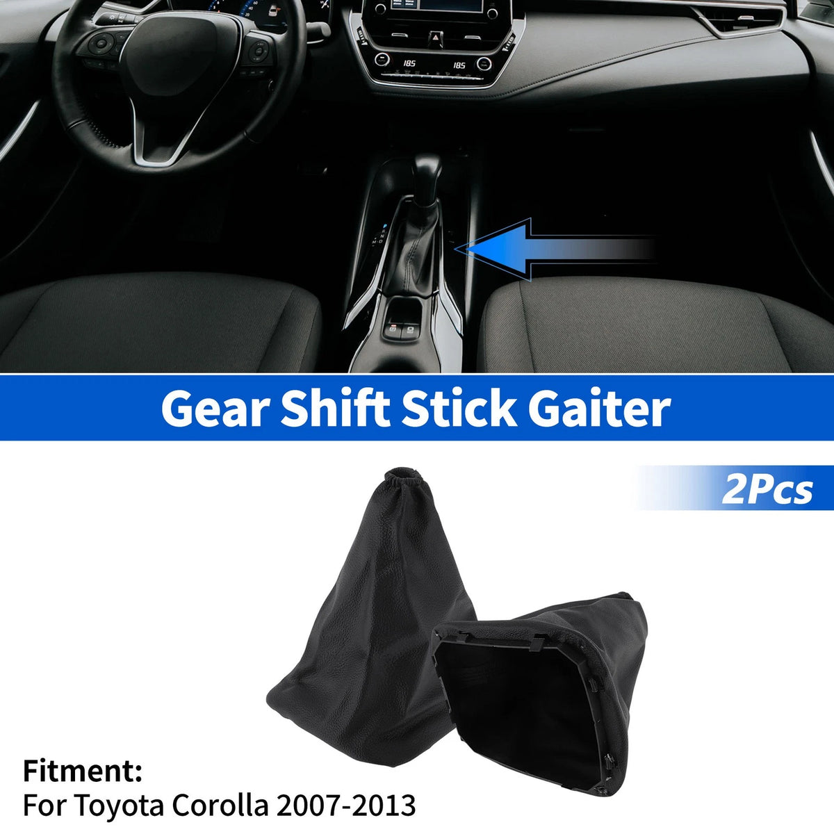 Gear Shift Stick Gaiter Faux Leather Replacement for Toyota Corolla (2007–2013)