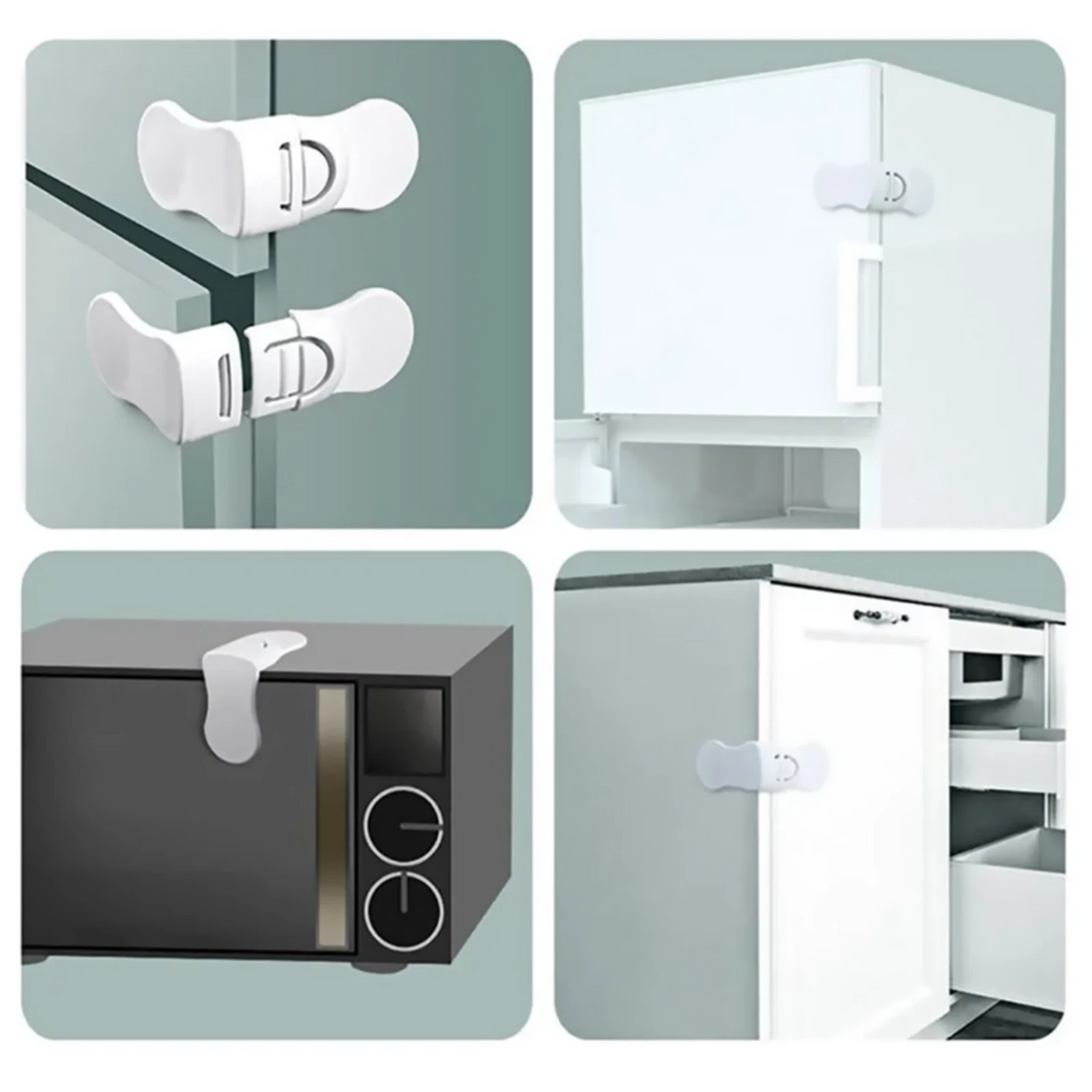 5x Baby Safety Locks for Drawer Lock (Anti-Pinching Protection)