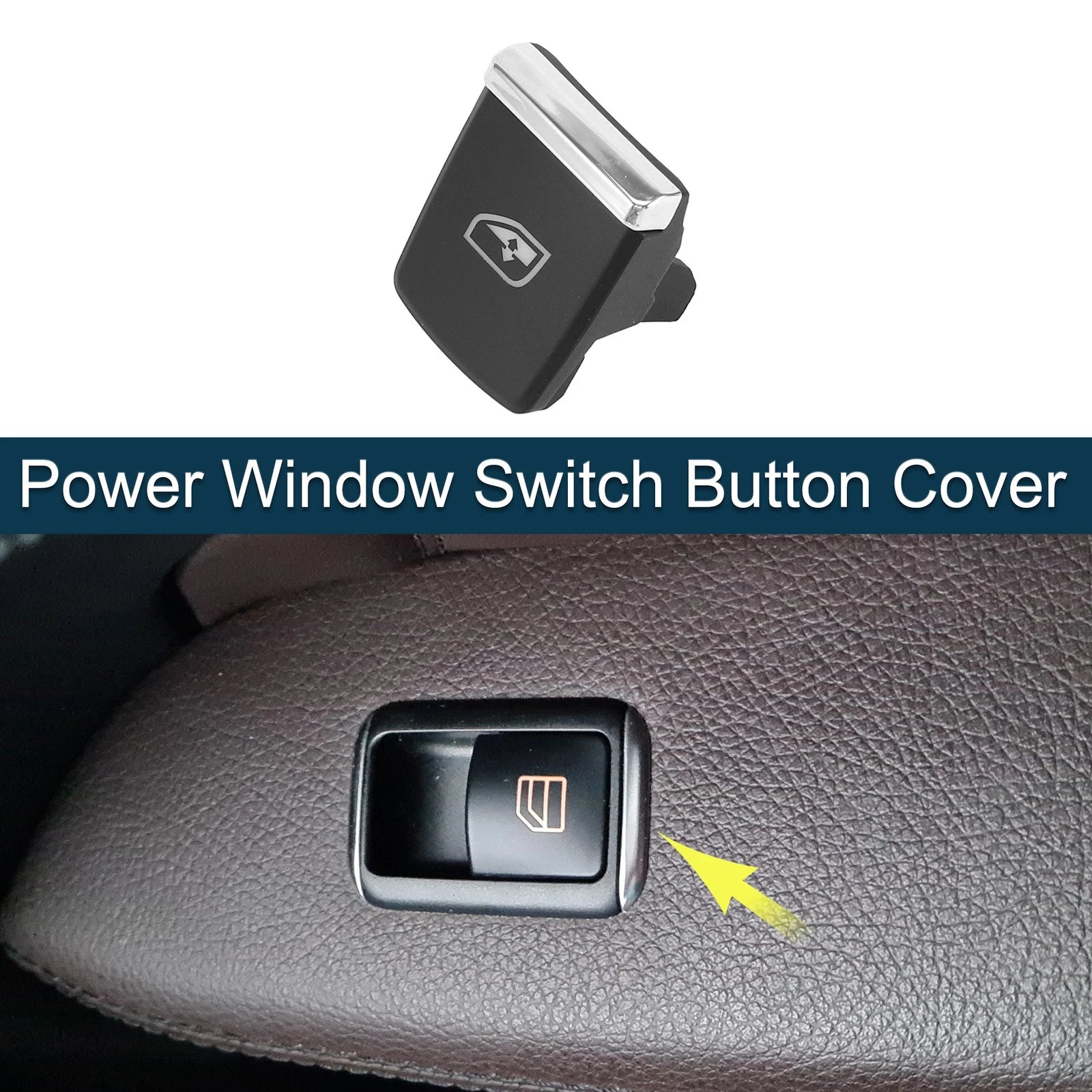 Power Window Switch Button Cover for Porsche Cayenne (2011–2018) Black