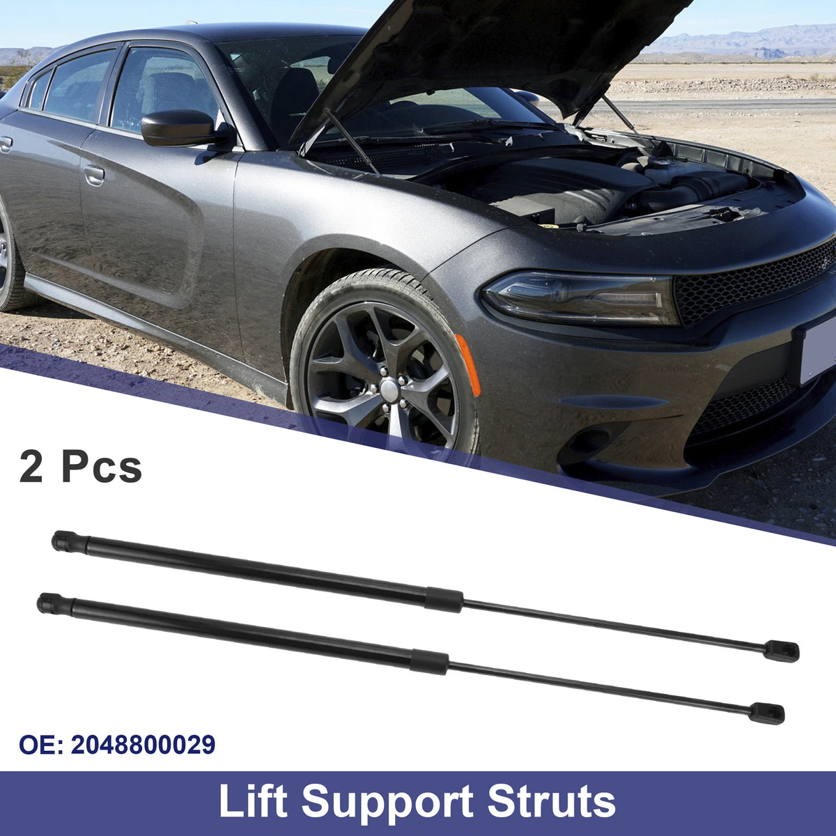 2 Pcs Front Hood Lift Support Struts No. 2048800029 for Mercedes-Benz E-Class