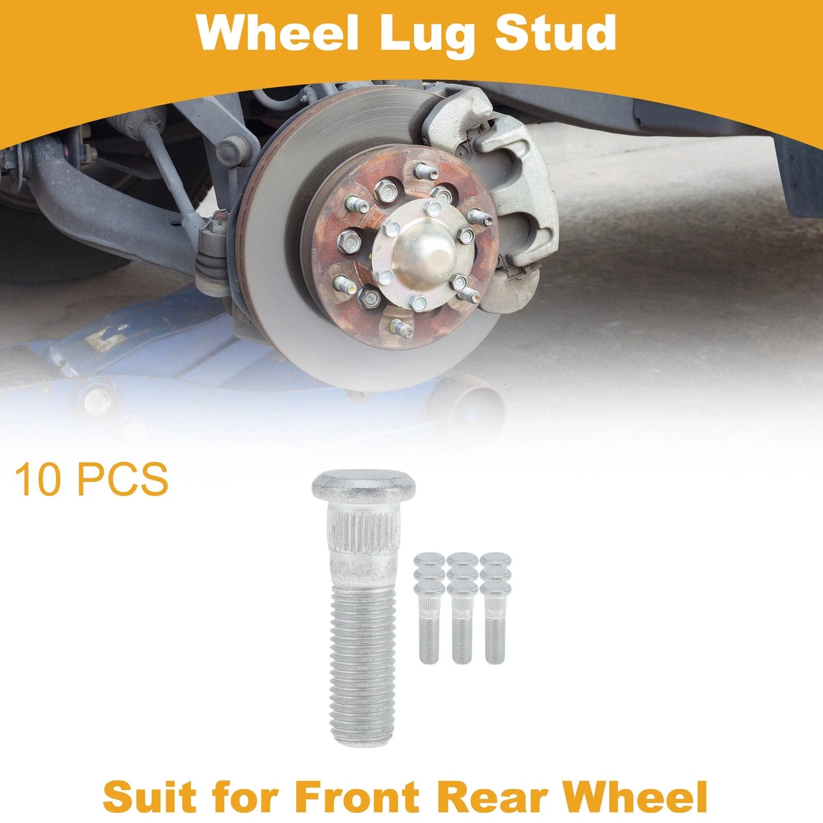Wheel Lug Stud M12x1.5 Replacement for Mazda Mazda3 (2008–2012) 10 Pack