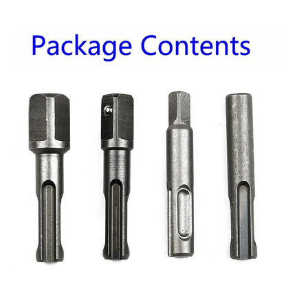 Set of 4 Bit Chuck Driver Socket Hammer Drill Adapter for