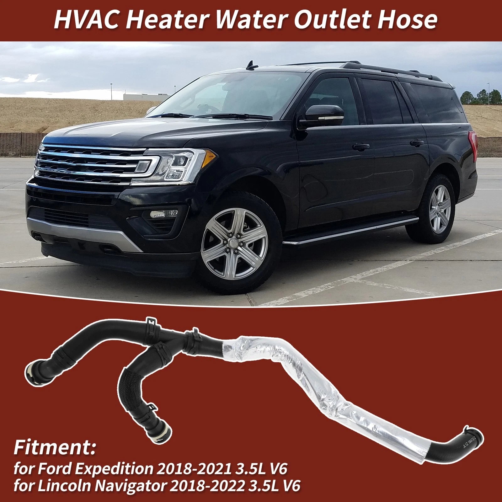 HVAC Heater Water Outlet Hose Replacement for Ford Expedition (2018–2021)
