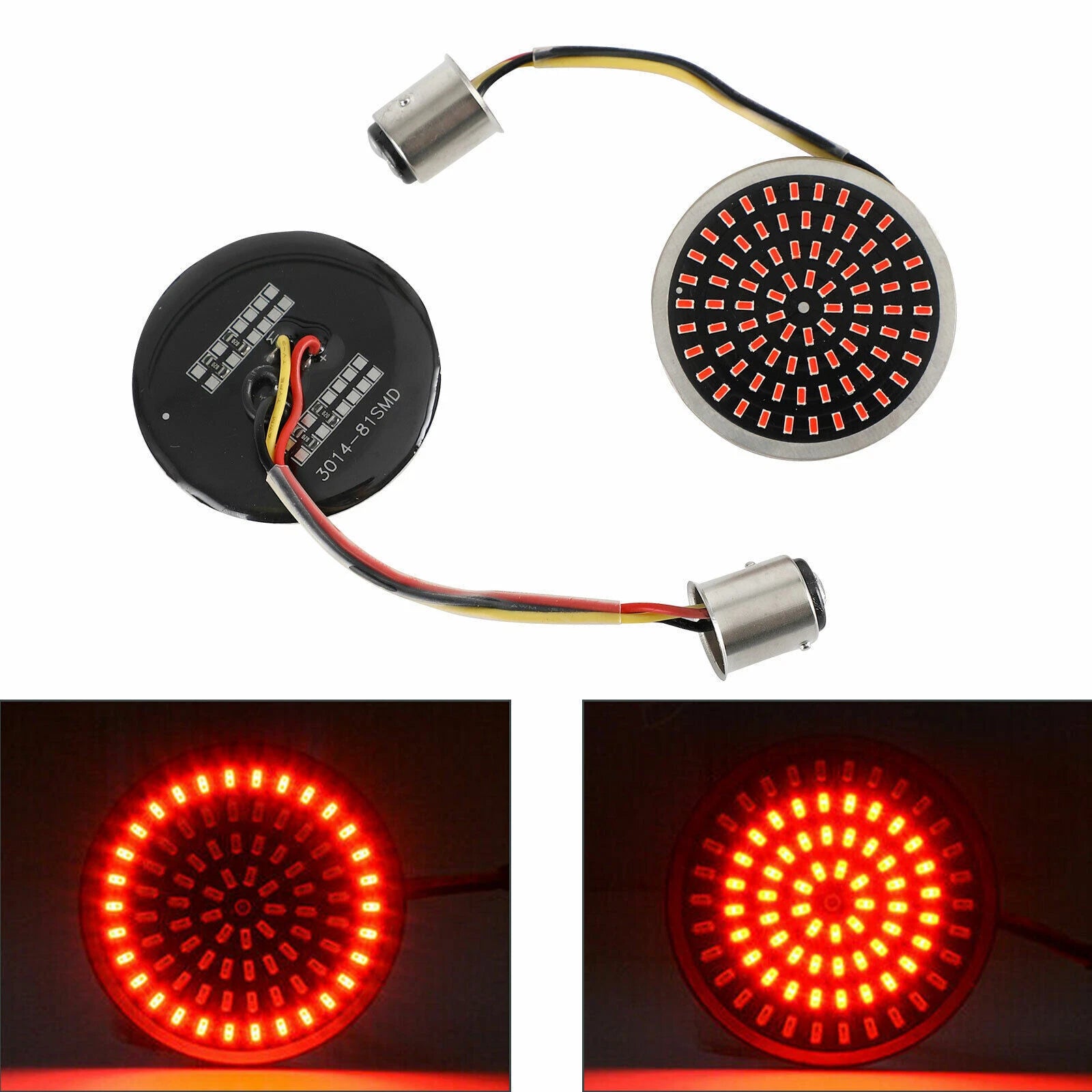 1157LED Turn Signal Light Inserts for Harley Softail Touring Dyna Sportster (T9)
