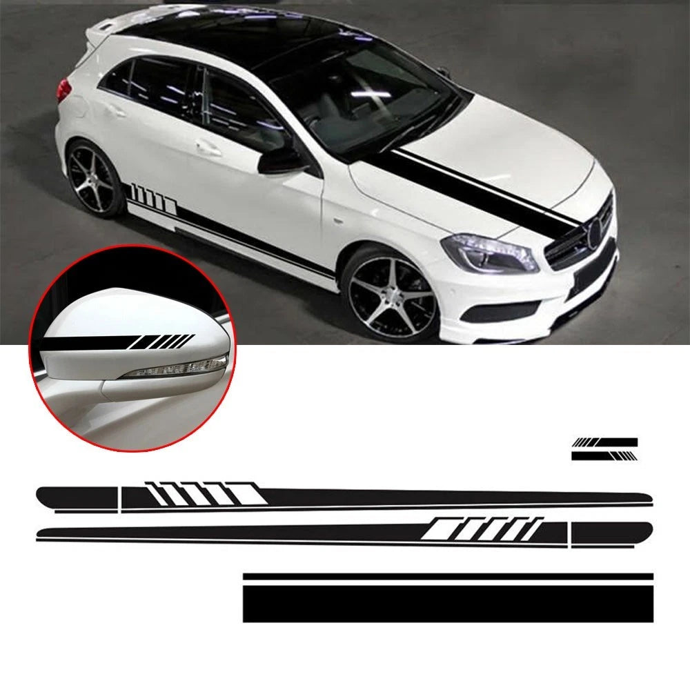 Decals Car Stickers for (2010–2023) - Black Stripe Set