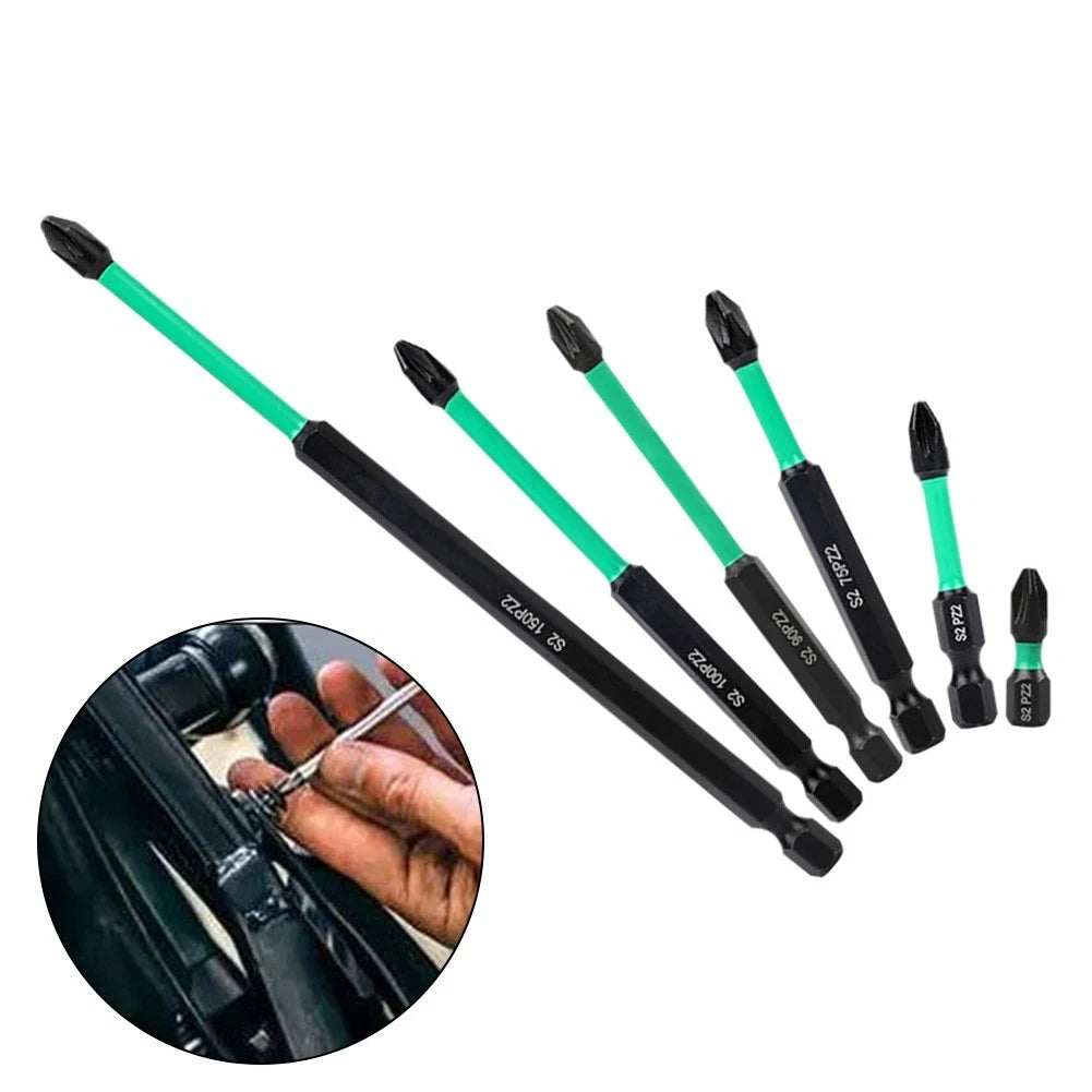 PZ2 Magnetic Screwdriver Bits (Set of 5) for High Torque Performance
