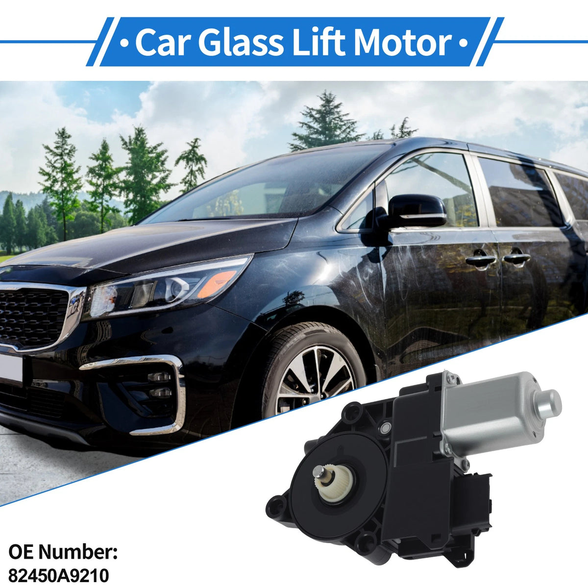 Left Front Power Window Regulator Lift Motor 82450A9210 for Kia Sedona (2019–2021)
