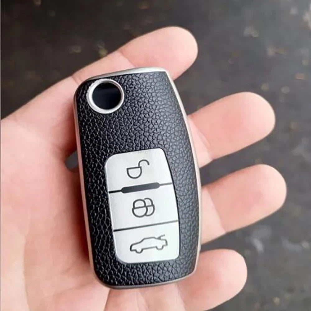 Silver Texture Key case for Ford Focus 2 C-MAX Remote Key Vehicle Accessories