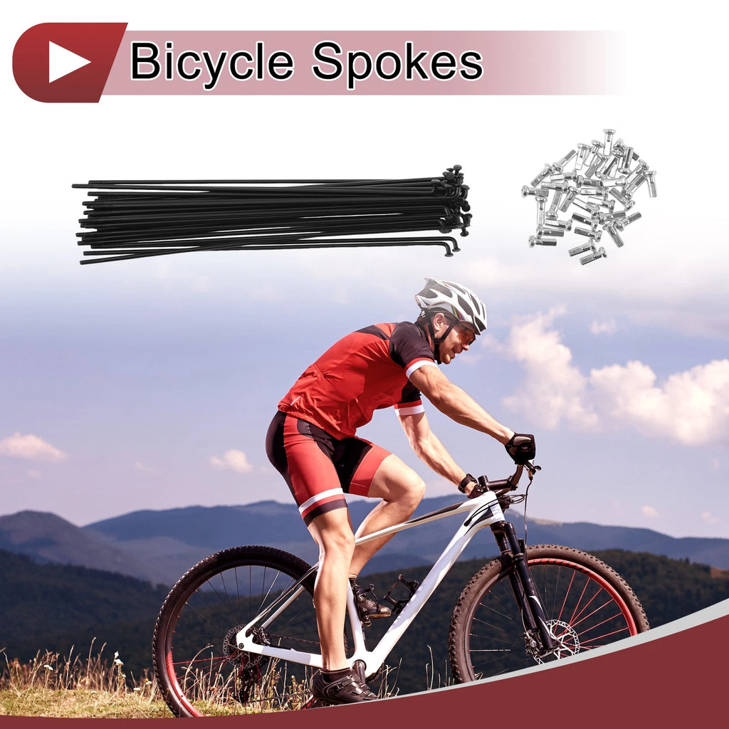 Bicycle Spokes Set 159 mm Steel Black for 36 Inch Wheels (2008–2026)