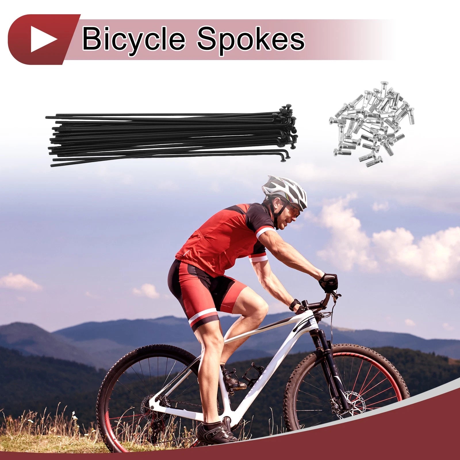 Bicycle Spokes Set 159 mm Steel Black for 36 Inch Wheels (2008–2026)