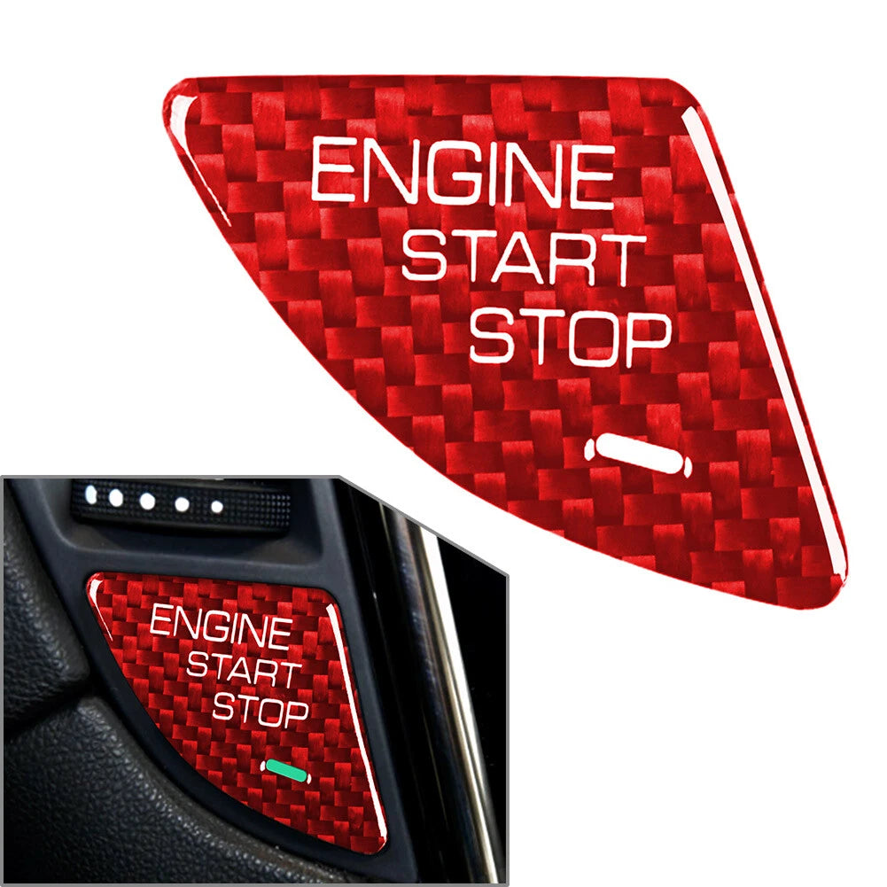Engine Start Stop Button Trim For Cadillac ATS 2013-2019 ATS-L 2014-2019 Red Car