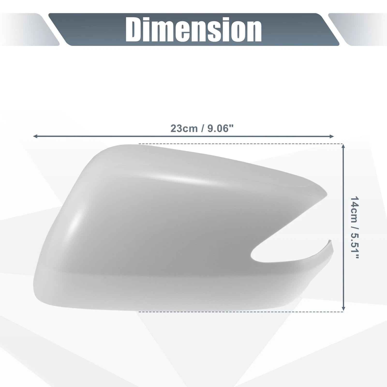 Left Side Car Mirror Cover Cap Replacement White for Honda Fit (2009–2013)