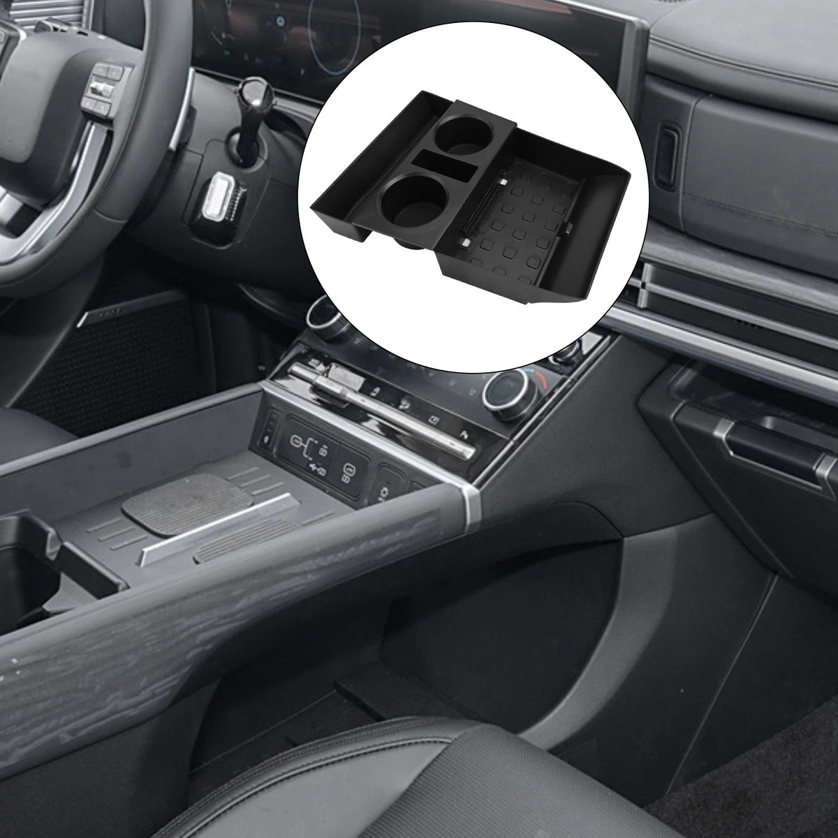 Center Console Cup Holder Organizer Tray for Hyundai Santa Fe (2024+)