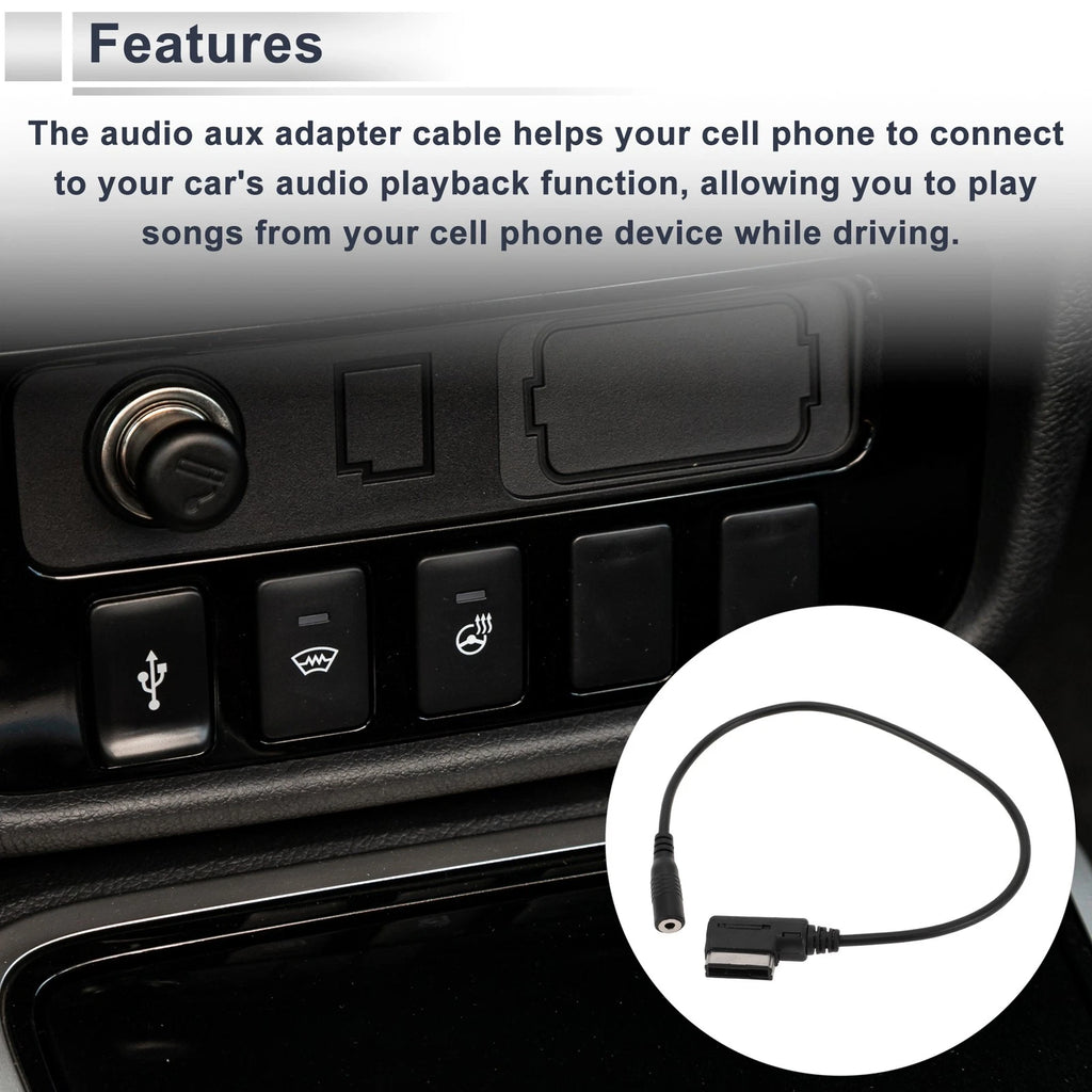 Audio Aux Adapter Cable Wire for Mercedes-Benz with MI Port (2008–2016)