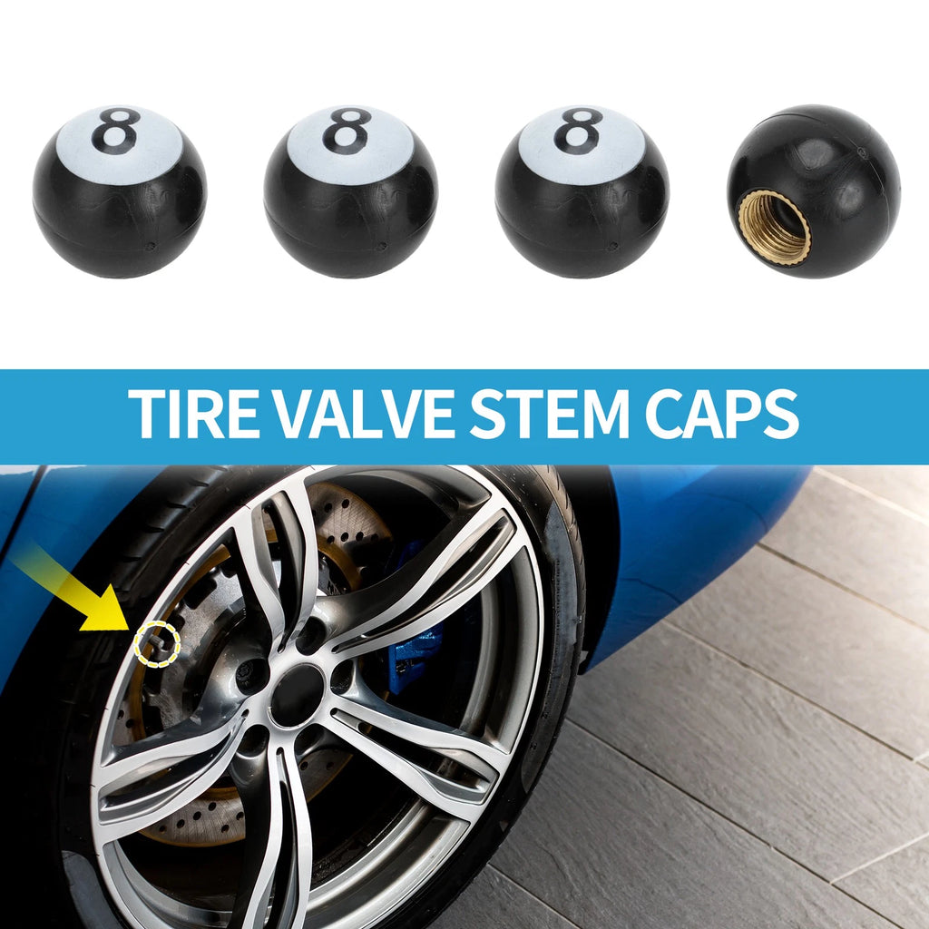 Valve Stem Caps 19x17mm Replacement for Car SUV Bike RV (4 Pack)