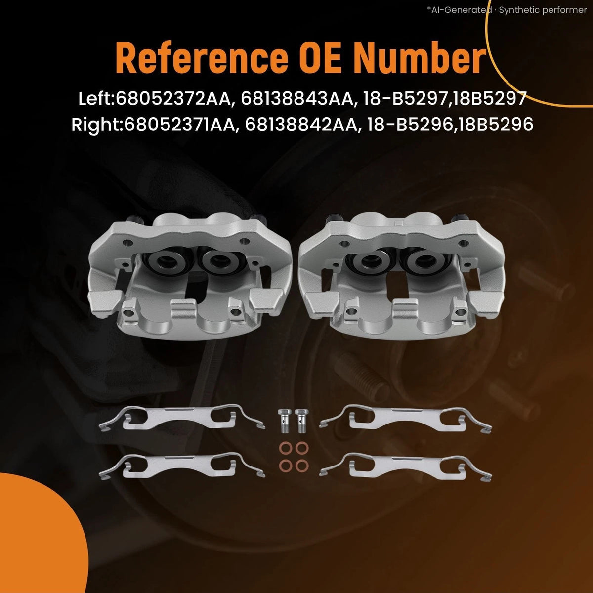 Front Disc Brake Calipers Set for Dodge Durango (2011–2018) / Jeep Grand Cherokee (2011–2017)