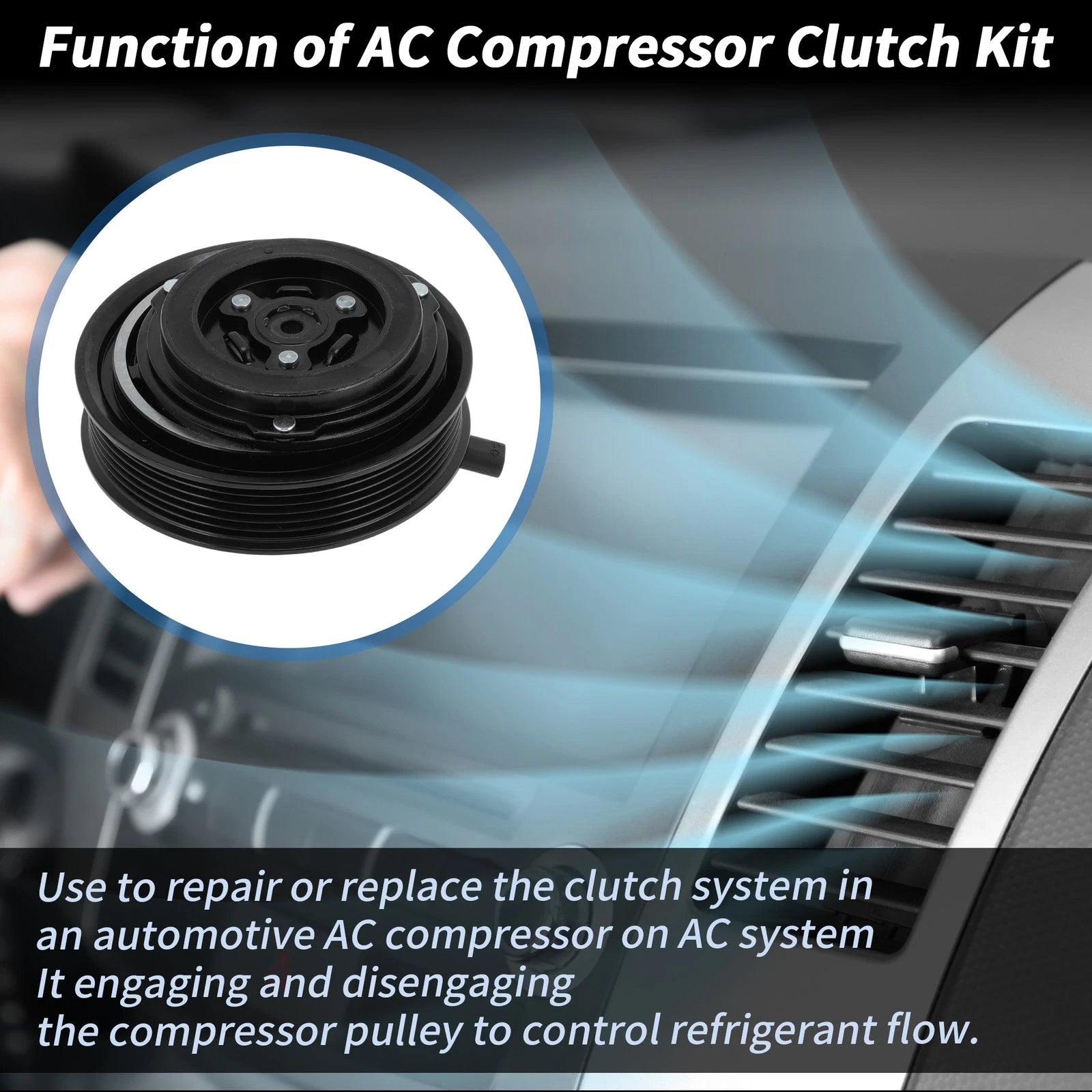 AC Compressor Clutch Kit for Chrysler Pacifica Voyager (CVC)