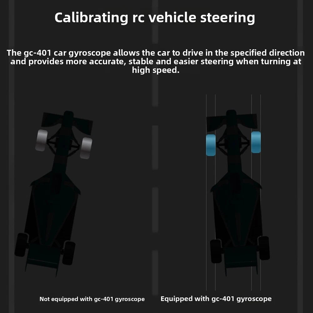 Gyroscope Sensor Steering Correction for RC Racing (Indoor/Outdoor)