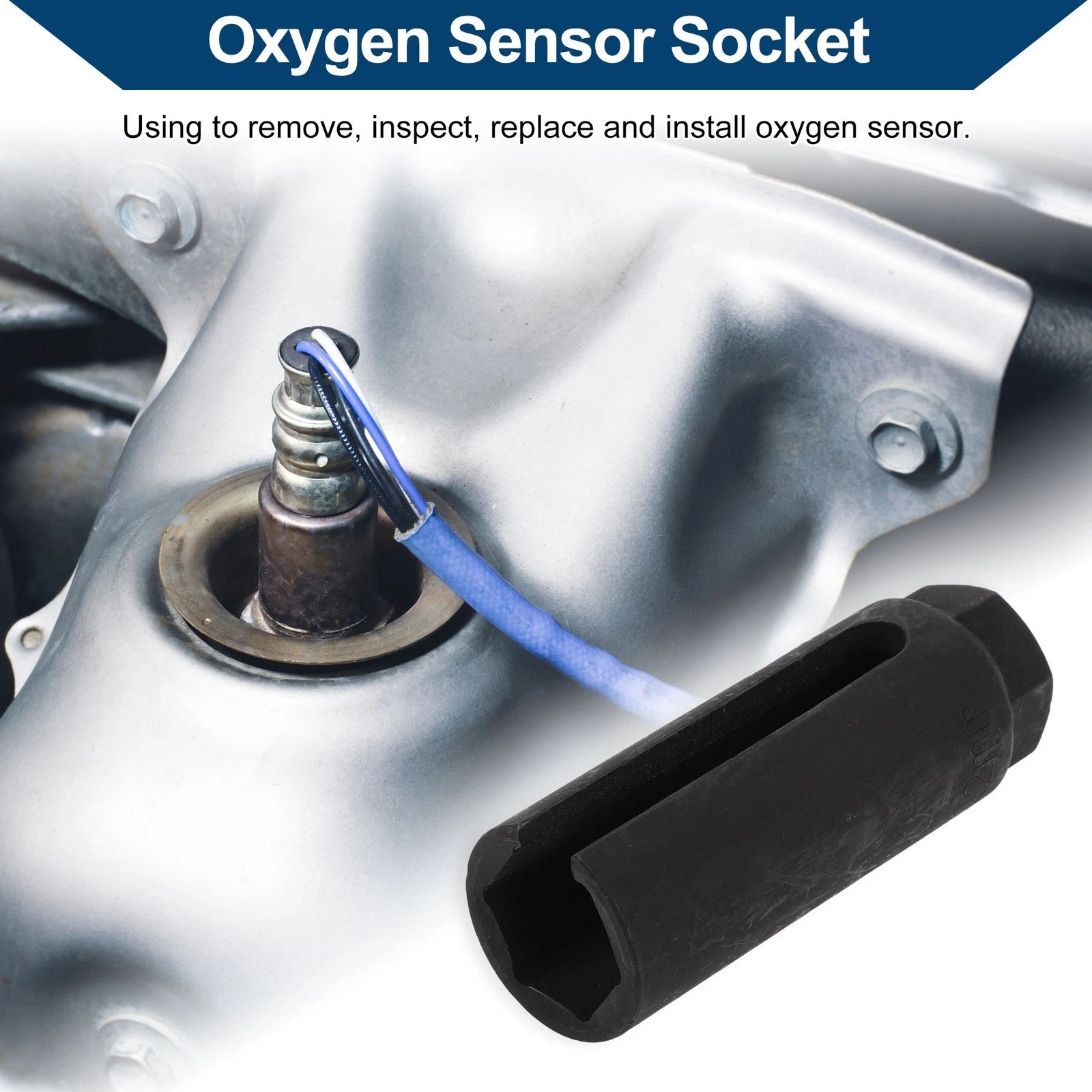 Oxygen Sensor Socket 22mm for Universal Vehicles (1/2 inch, 6 Point)