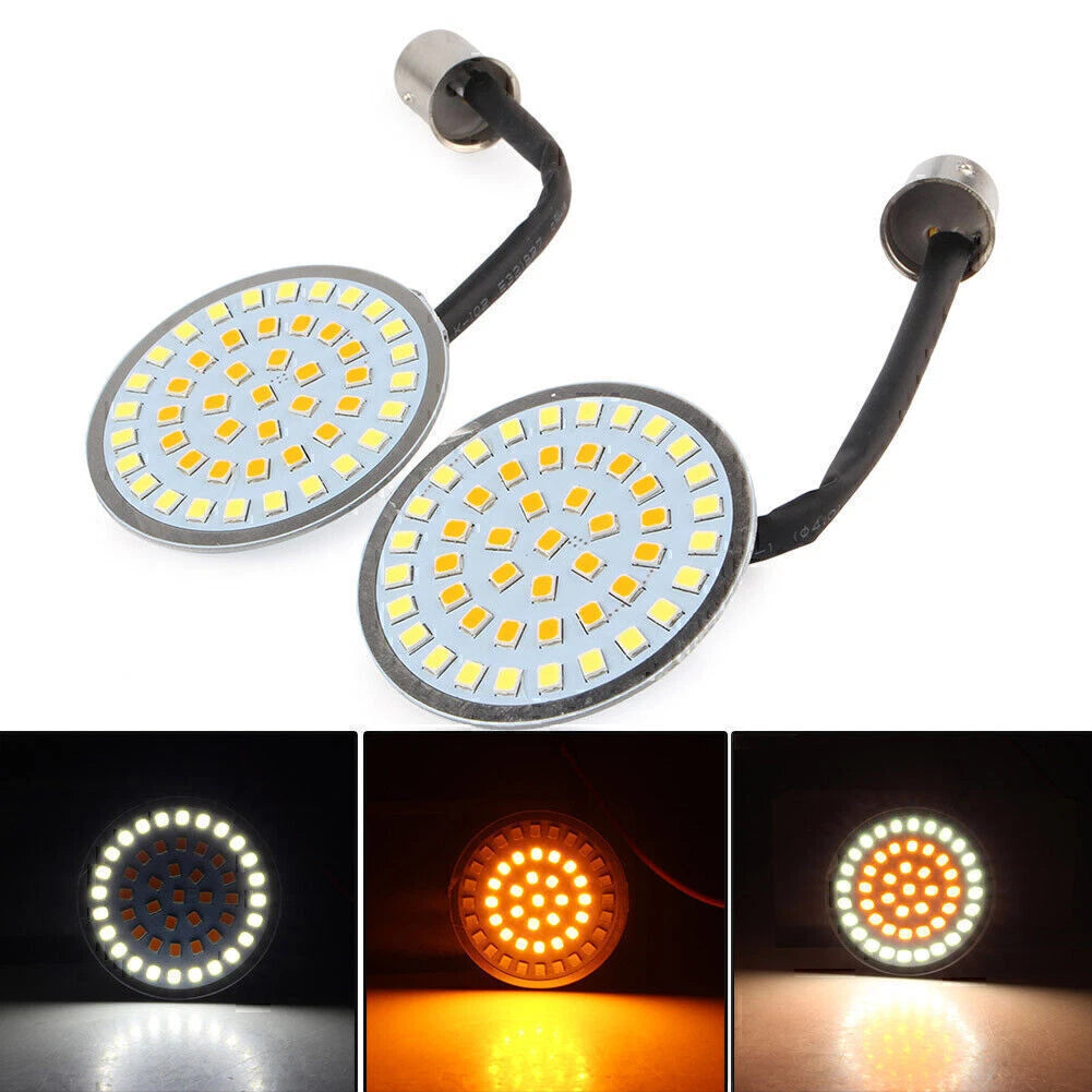 2" 1157 Rear LED Inserts Turn Signal Light for Harley Softail Dyna Touring (2014–2017)