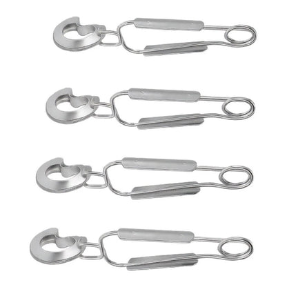 Set of 4 Stainless Steel Conch Serving Tongs for Escargot Kitchen Use