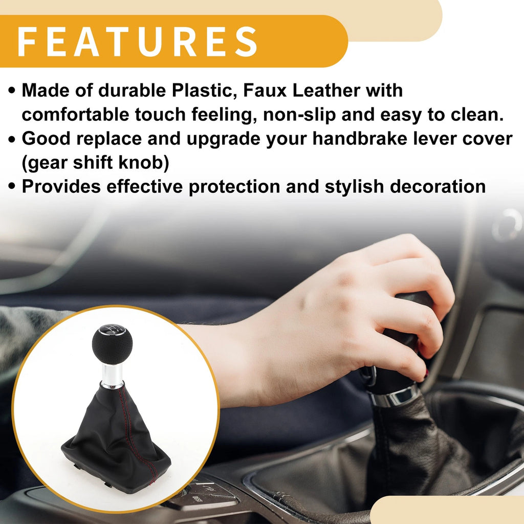 5 Speed Gear Shift Knob with Cover for Audi A4 (2000–2008)