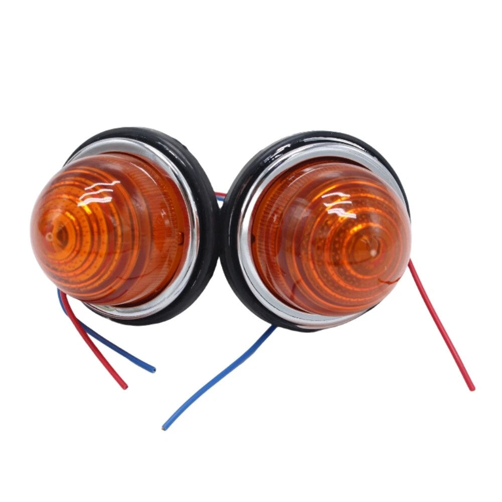 1 Pair Front/Rear Amber Indicator Lights For Land Rover Classic Mini Lucas L594