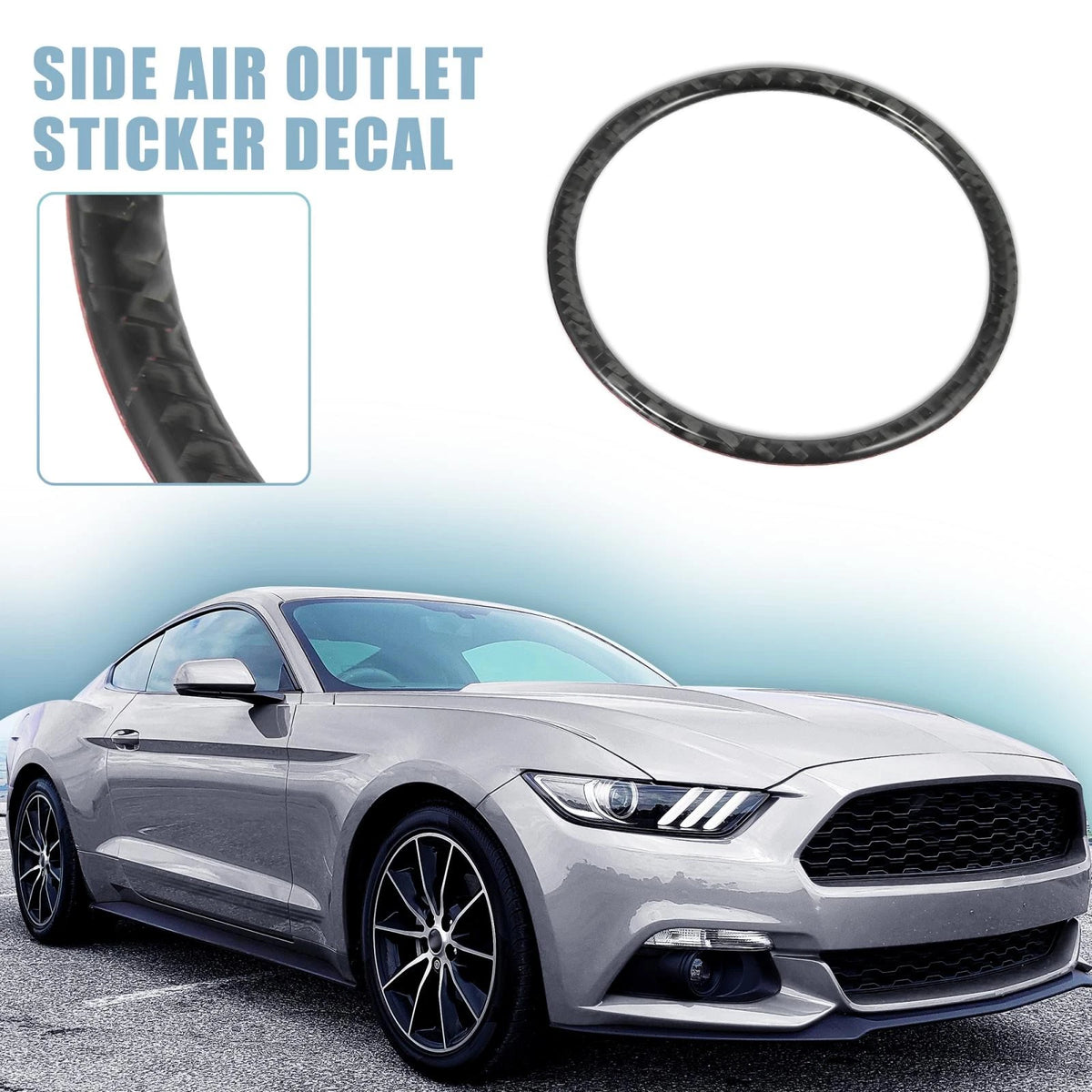 2Pcs Door Speaker Rings Cover Replacement for Ford Mustang (2015–2020)