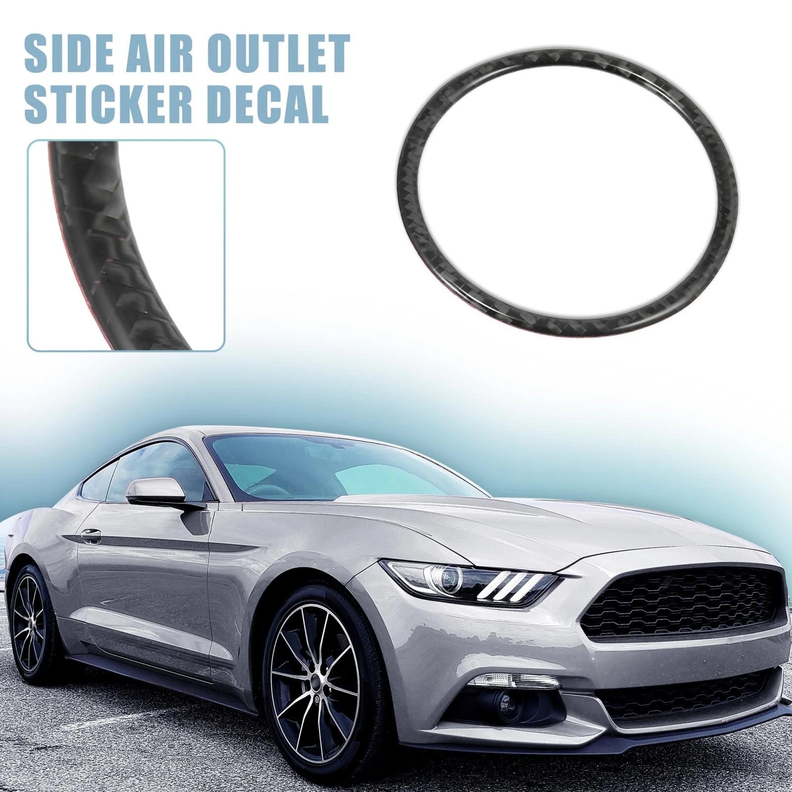 2Pcs Door Speaker Rings Cover Replacement for Ford Mustang (2015–2020)