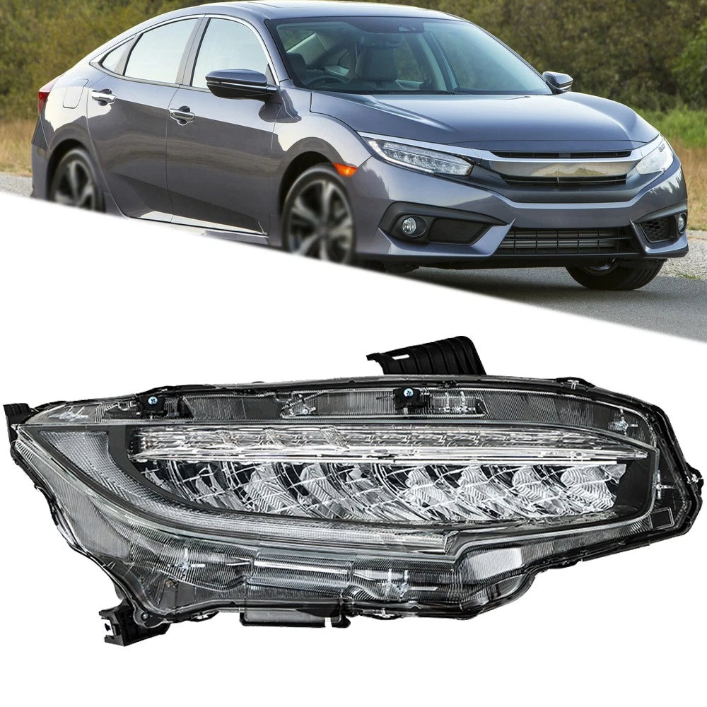 Right Headlight Assembly for Honda Civic (2016–2019) FULL LED Clear
