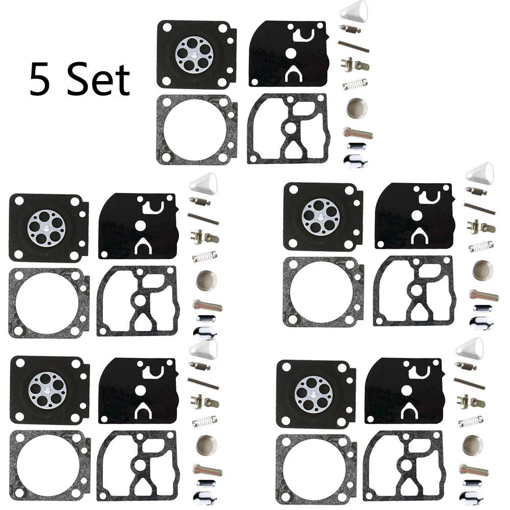 Set of 5 Carburetor Repair Kits for Stihl FS120 FS200 FS250 FS300 FS350 Zama RB-40