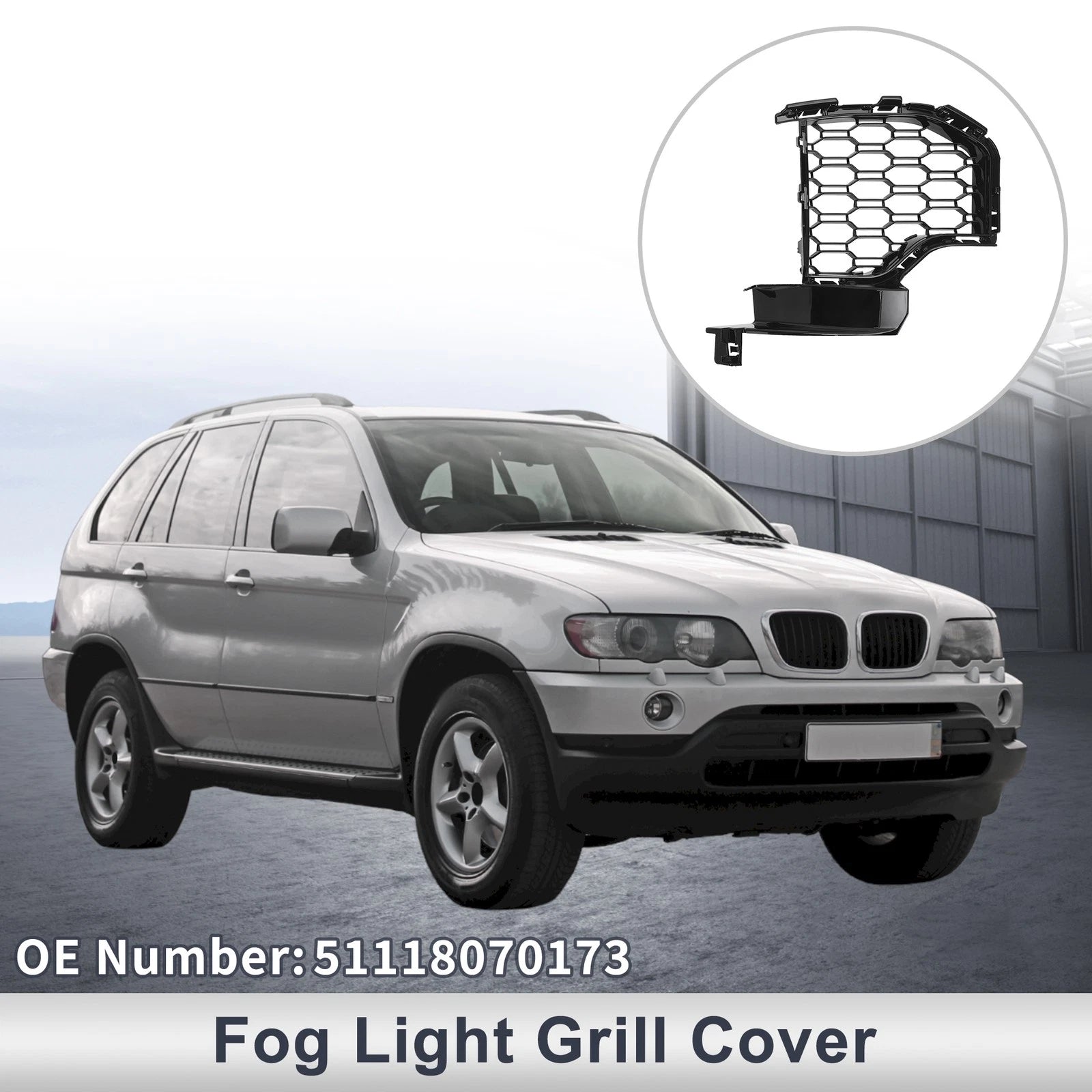 Front Left Fog Light Grill Replacement for BMW X5 (2019–2022)