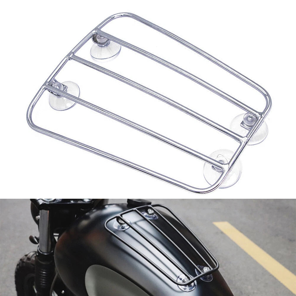 Suction Cup Fuel Gas Tank Parcel Rack for Harley Motorcycle