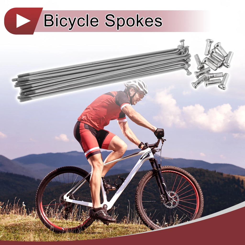 14G Bicycle Spokes 123mm 304 Stainless Replacement Set for Bike Wheels (—)