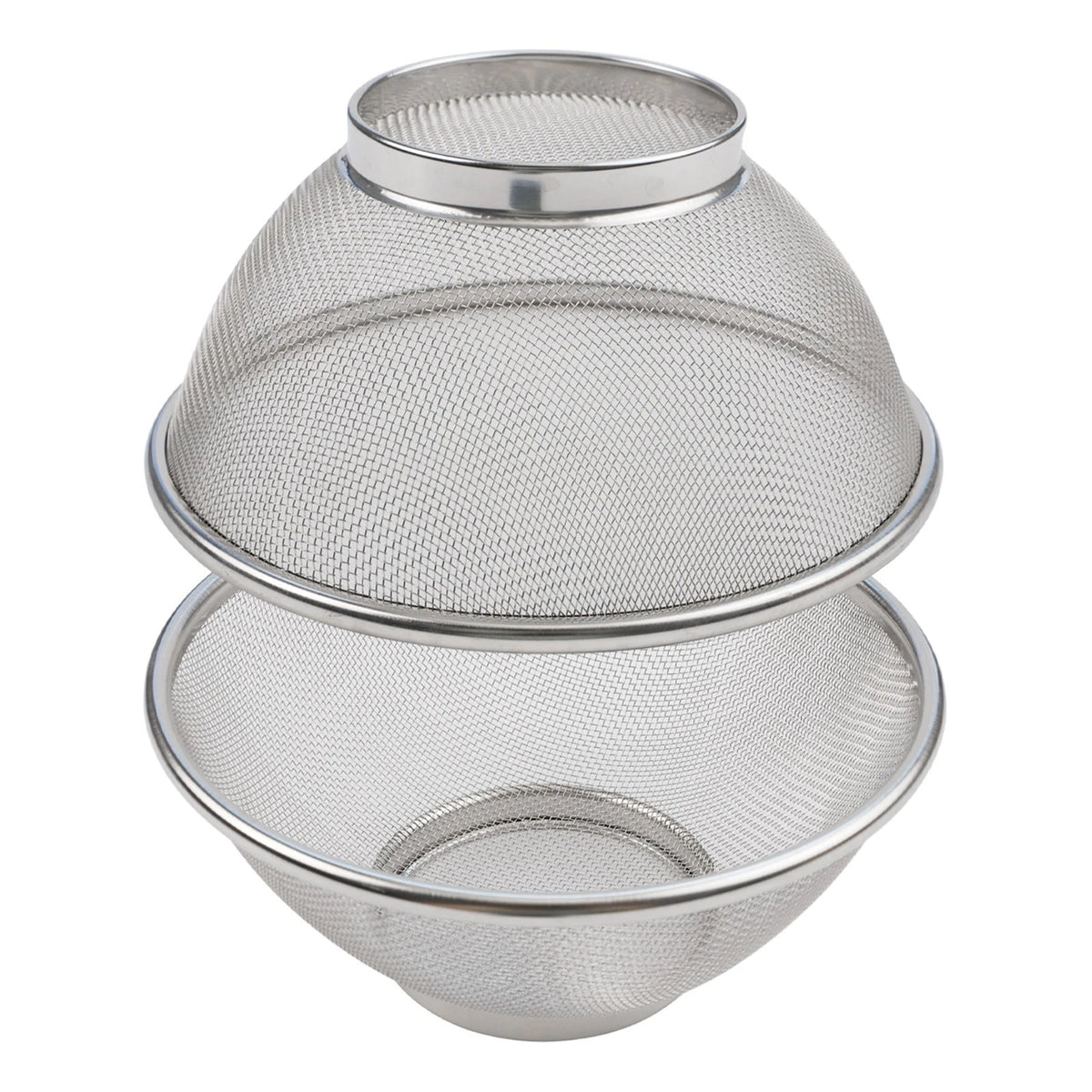 Round Edged Stainless Steel Basket for Easy Kitchen Vegetable Washing