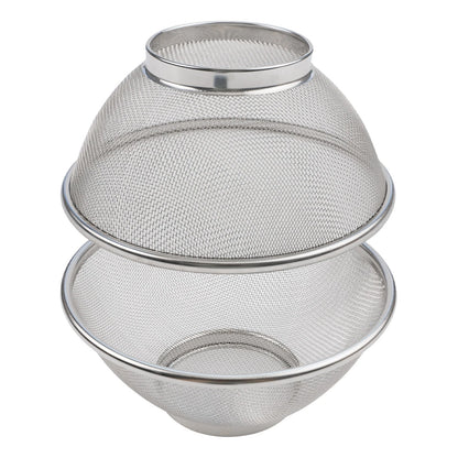 Round Edged Stainless Steel Basket for Easy Kitchen Vegetable Washing