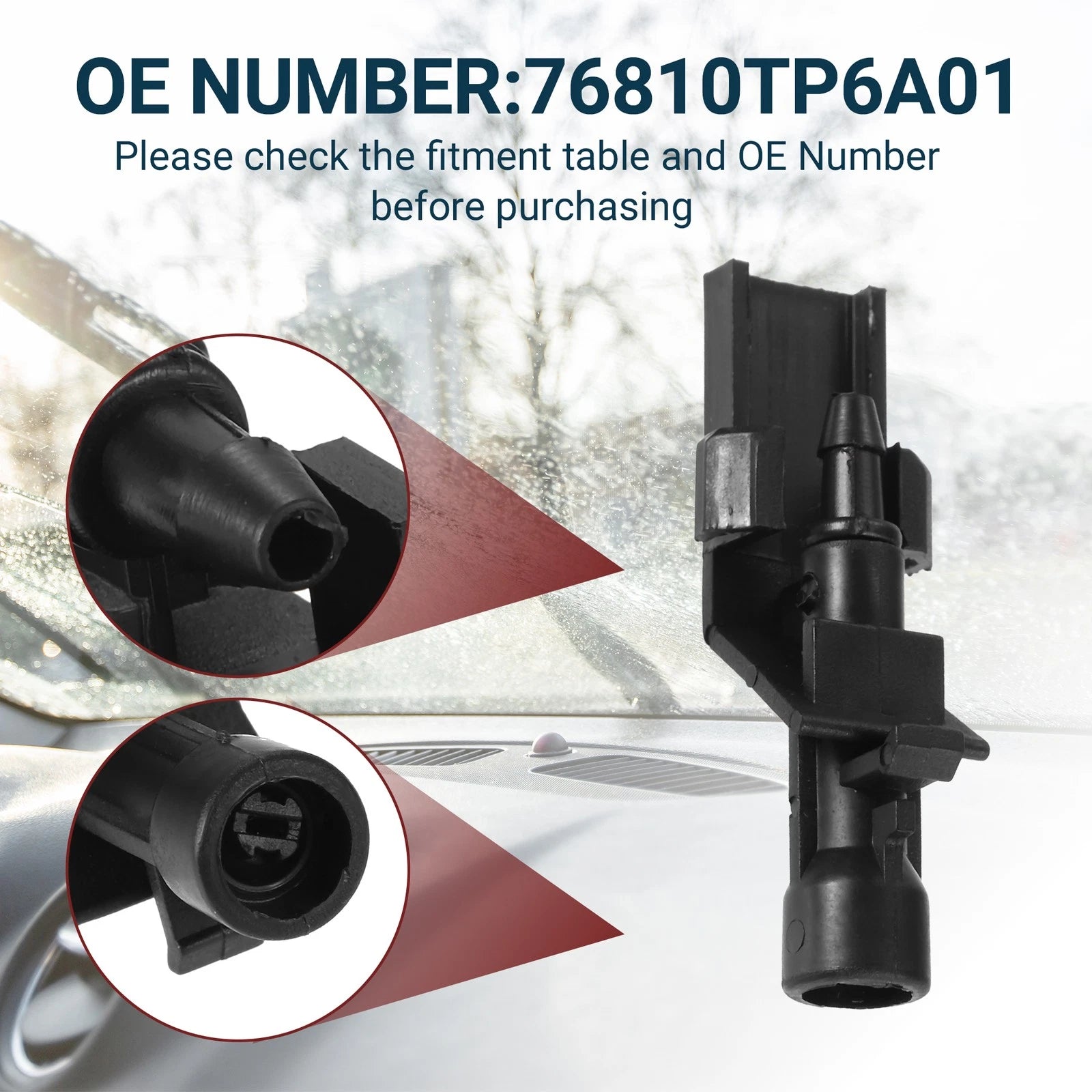 Windshield Washer Nozzle for Honda HR-V with Hose and Connectors (2016–2022)