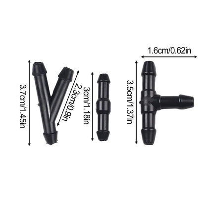 18pcs Windshield Washer Hose Connectors for