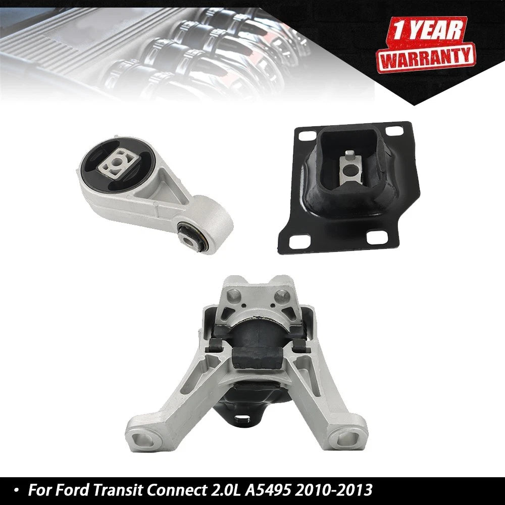 3X Engine Motor & Trans Mounts for Ford Transit Connect 2.0L (2010–2013) A5495