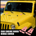 2pcs Engine Hood Hinge Cover for Jeep Wrangler (2007–2018) Pink