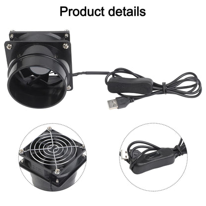 USB kitchen ventilation fan with adjustable speed for easy use