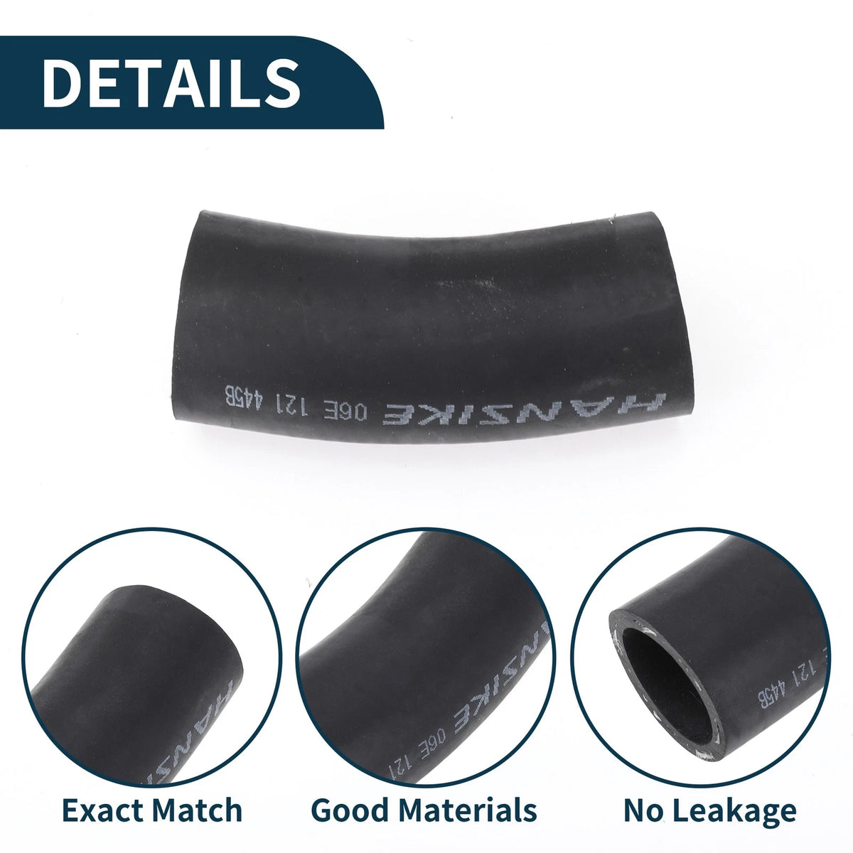 Radiator Hose Coolant Pipe for Audi A4 (2006–2008) No. 06E121445B Rubber