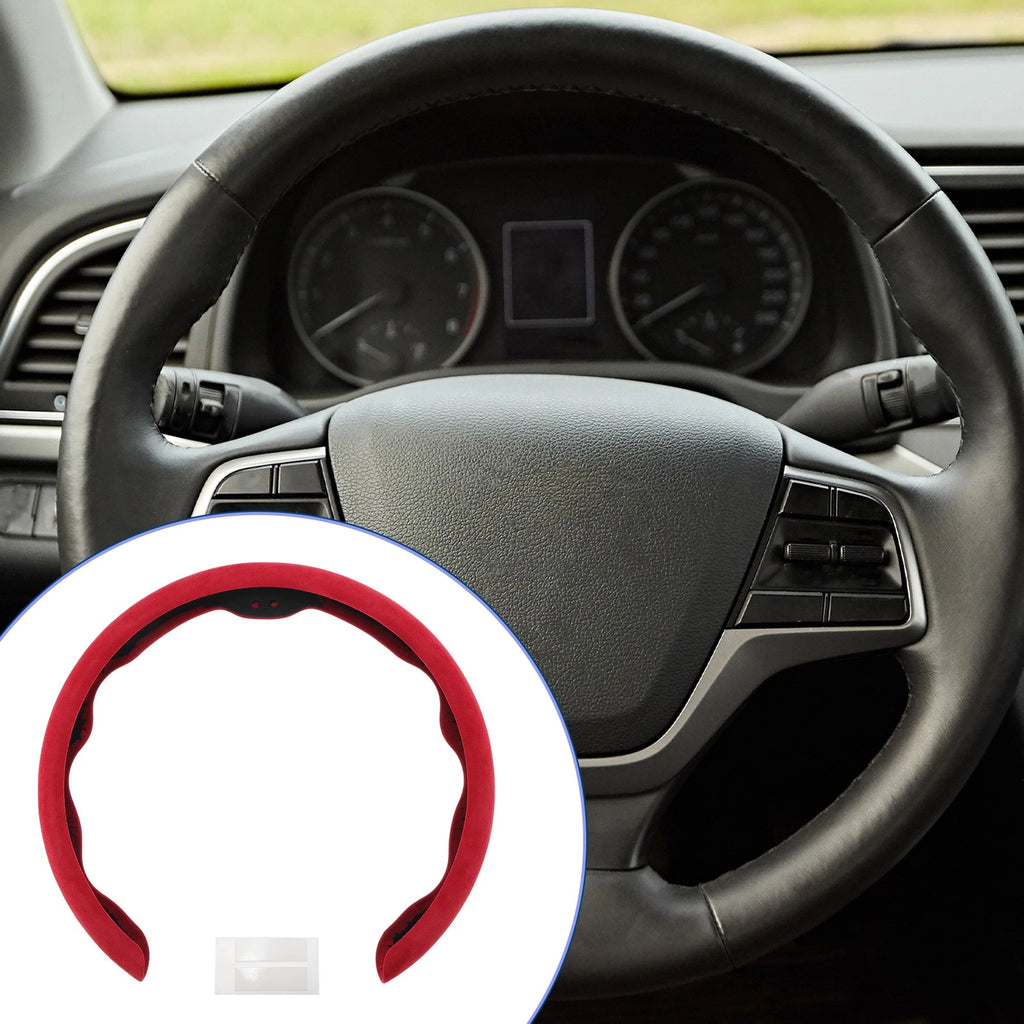 Steering Wheel Cover for Universal Fit (14.96", Red)