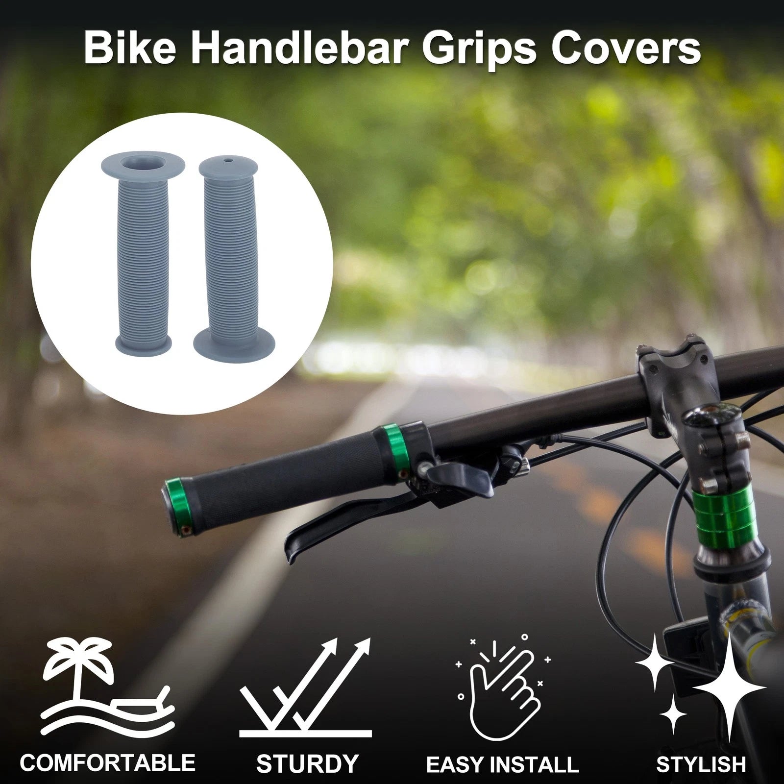Handlebar Grip Cover 110mm Lightweight End Protector for Bike Bicycle Pair