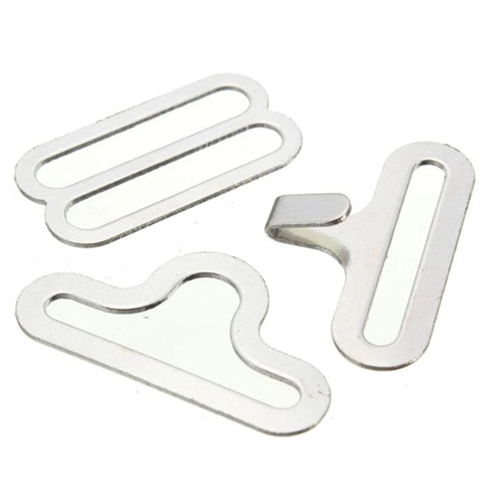 Bow Tie Clips Fastener for Necktie Strap Tool (Black/Silver)