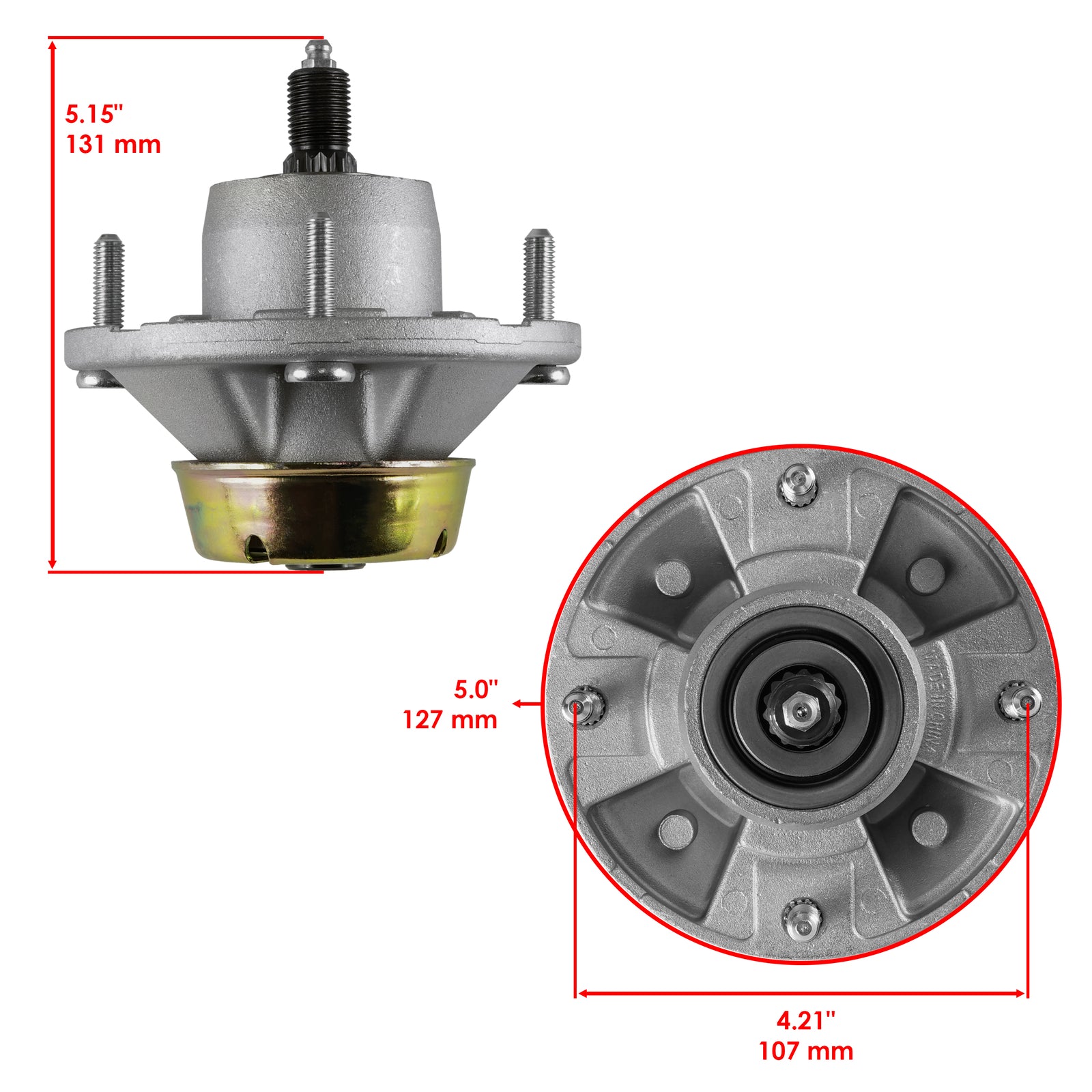 Spindle Assembly with Bolt for John Deere LTR155 LTR166 LTR180 LX280 (2004–2005)
