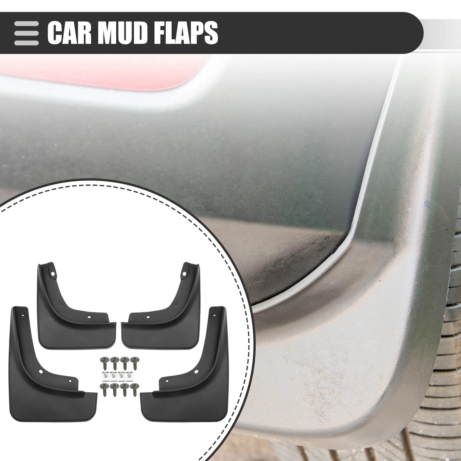 Set of 4 Mud Flaps Splash Guards for Jeep Compass (2017–2020)