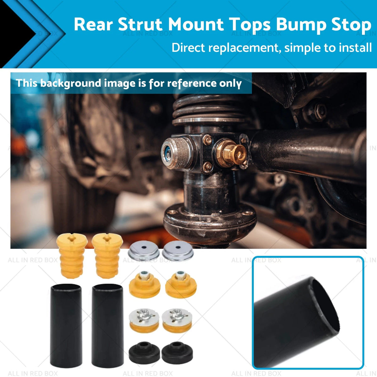 Pair Rear Strut Mount Tops Bump Stop for BMW 1 Series E87/E88, 3 Series E90/E91/E92